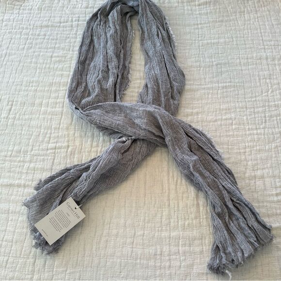 Garnett Hill Linen Scarf New With Tags - Picture 1 of 8